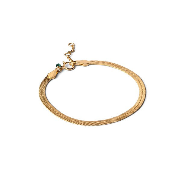 Enamel Copenhagen Caroline armbånd i 925 sølv med 18 karat forgyldning – smalt og elegant design