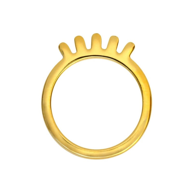 LULU Copenhagen Blink ring i forgyldt sølv med minimalistisk design inspireret af øjenvipper
