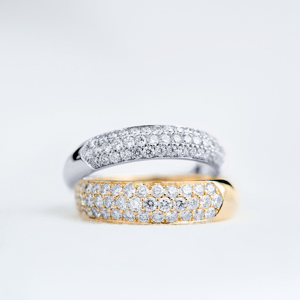 Beauté diamantring i 14 kt guld med i alt 0,46ct