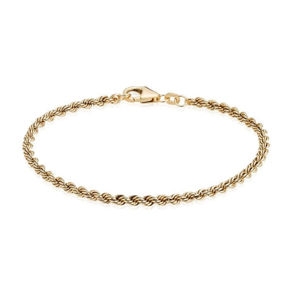 BNH Cordel armbånd i 14 karat guld med snoet kædedesign og maskulint, stilrent udtryk