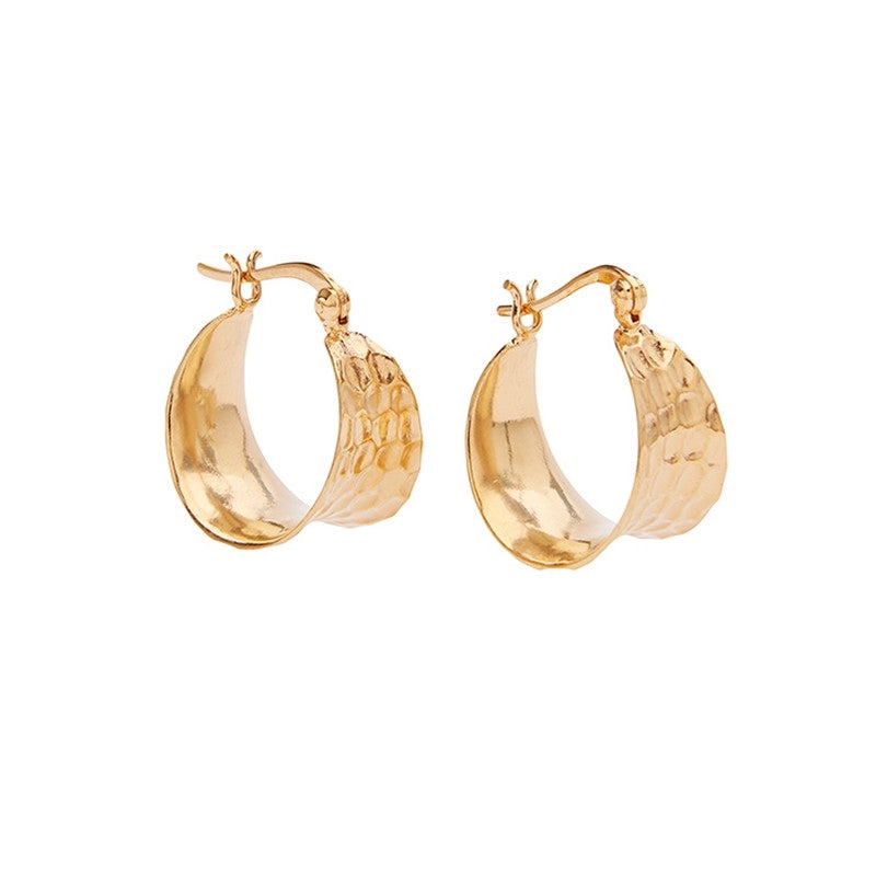 Pico Copenhagen Cleo Petit Hoops – runde øreringe i 24 karat forgyldt messing, 18 mm