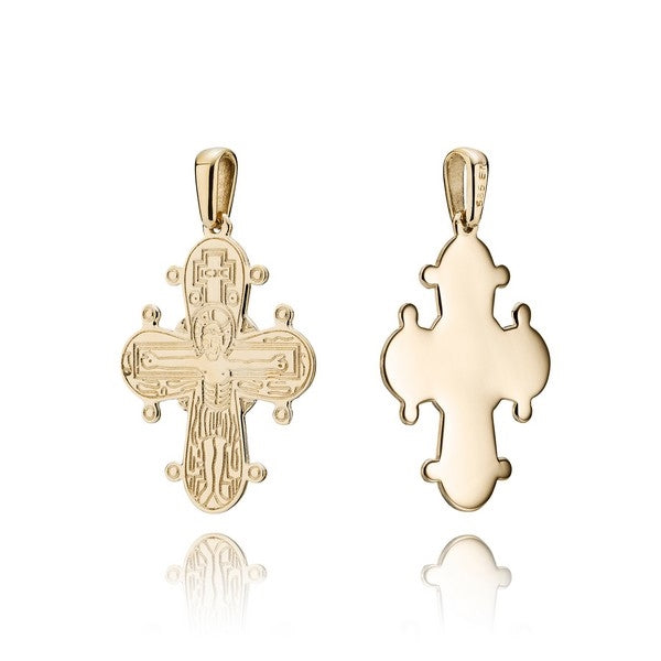 BNH Dagmarkors i 8 eller 14 karat guld, 20x17 mm – klassisk dansk smykke til dåb og konfirmation