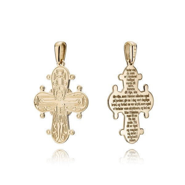 BNH Dagmarkors i 8 eller 14 karat guld, 20x17 mm – set fra siden