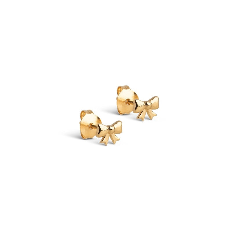 Enamel Baby Bow ørering i forgyldt sølv E440G