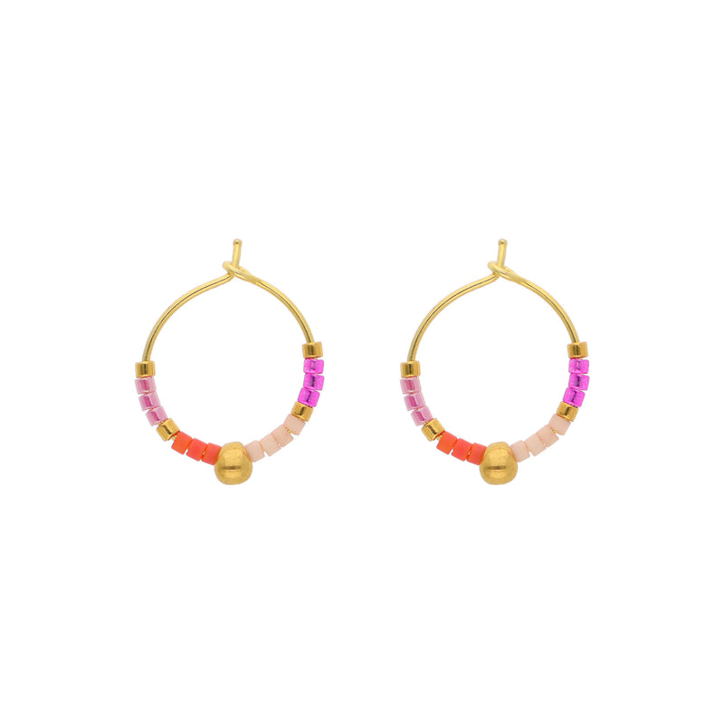 Nuni Heidi Coral Love hoops i forgyldt sølv