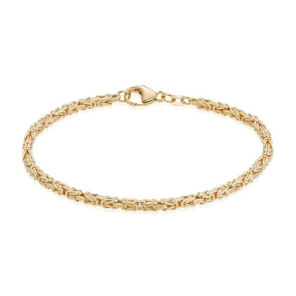 BNH kongekæde-armbånd i 14 karat guld med karakteristisk firkantet mønster og maskulint udtryk