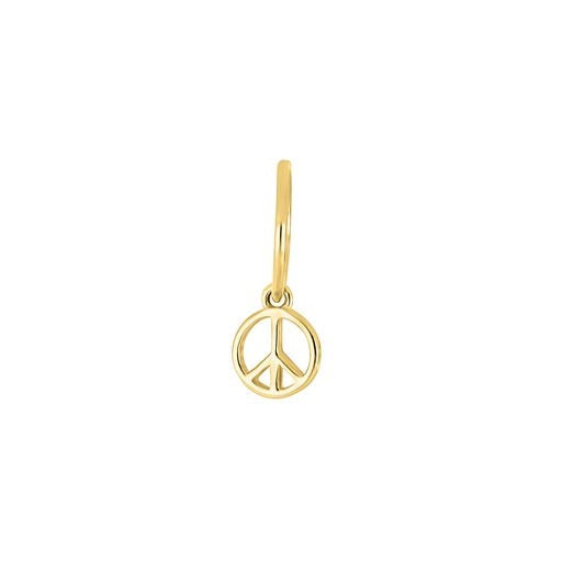 Nordahl Andersen Son of Noa forgyldt sølv creol med peace-symbol, 20 mm