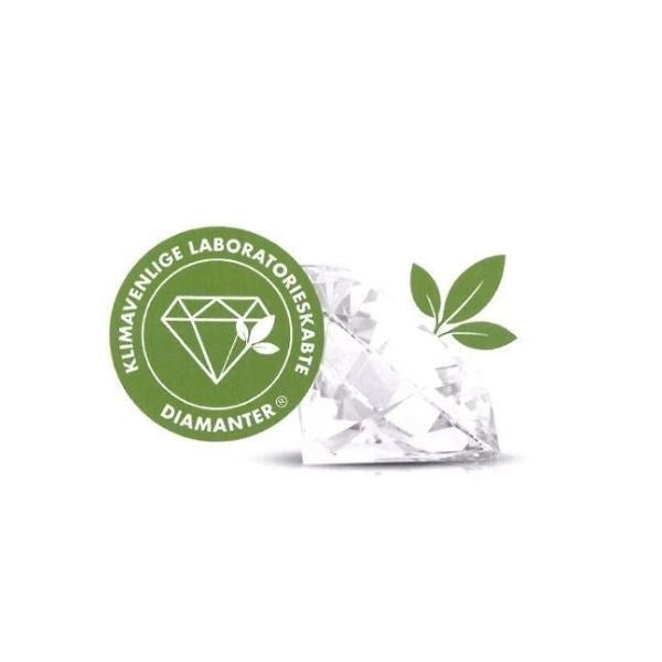 Aagaard vielsesringe i hvidguld med lab-grown diamanter – set fra siden