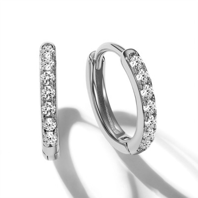 MerlePerle Tina creoler i sterlingsølv med kubiske zirkonia – 13 mm