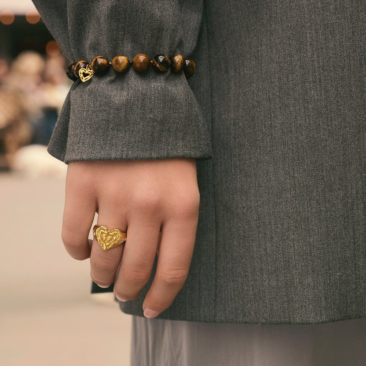 Milana ring i forgyldt sølv, model