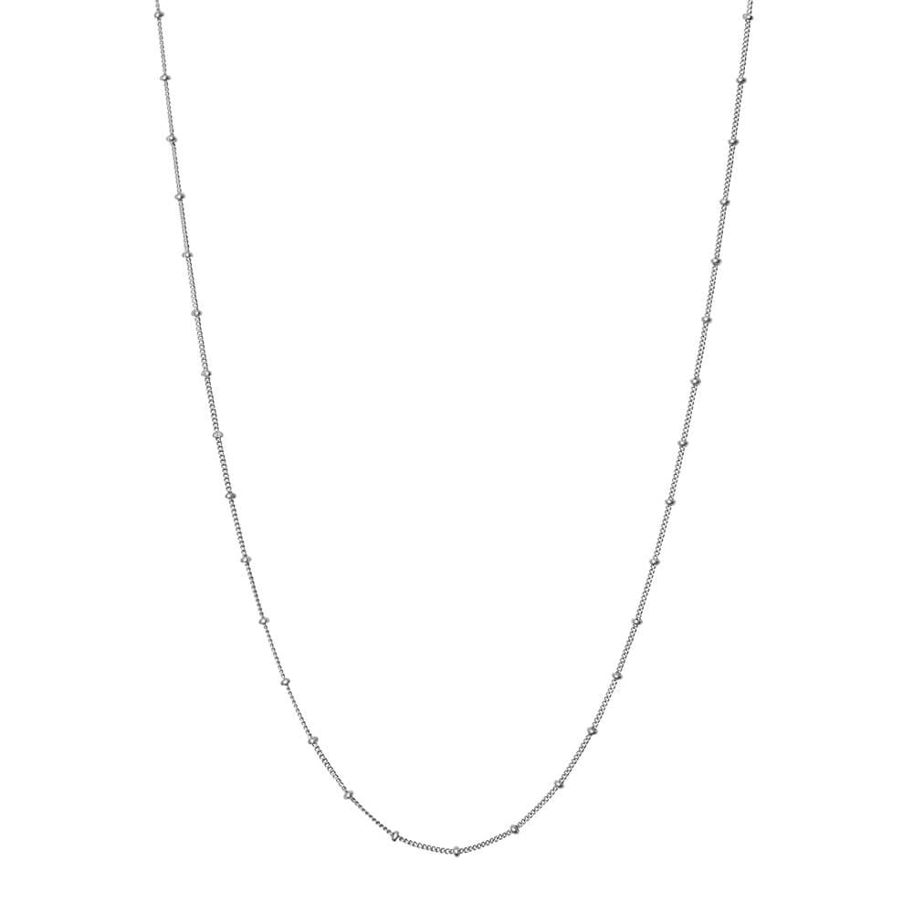Maanesten Nala choker halskæde i sterlingsølv med små dekorative sølvperler langs kæden