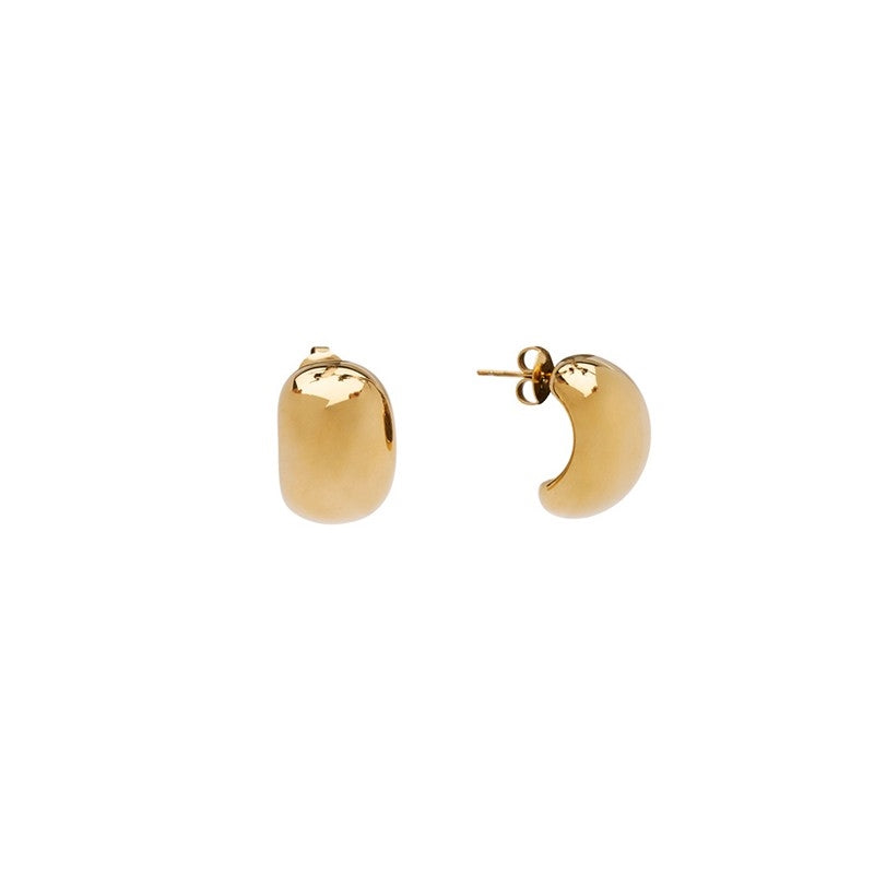 Pico Copenhagen Peta dråbeformede øreringe i 24 karat guldbelagt stål, 20x15 mm