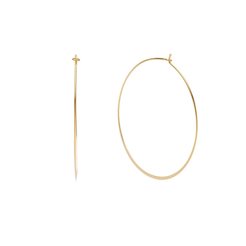 Pico Copenhagen Posey Hoops – store hoops i 24 karat guldbelagt messing, 60 mm