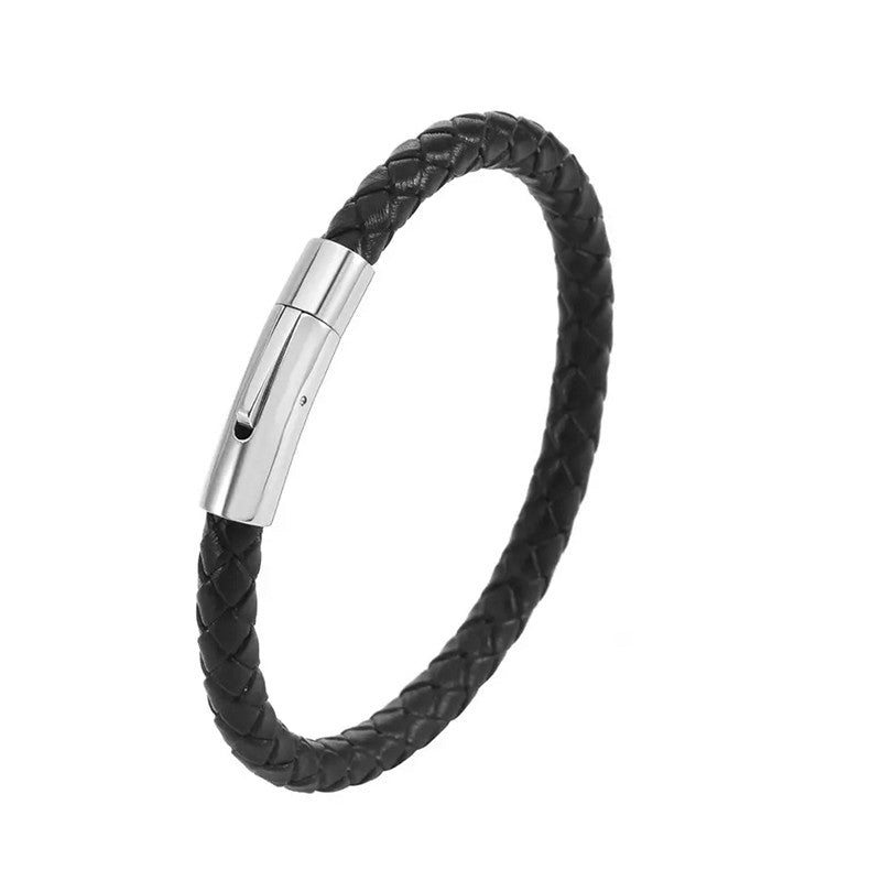 Rico's - Læderarmbånd til mænd i flettet læder RC504S