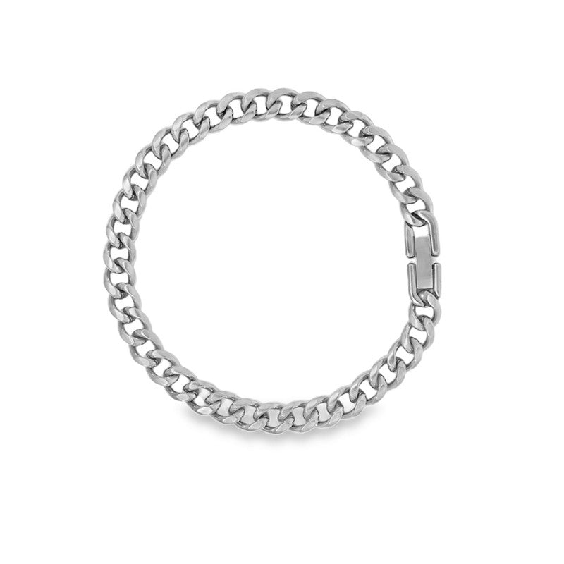 Rico's panserarmbånd til mænd i rustfrit stål – klassisk og maskulint design i 6 mm bredde