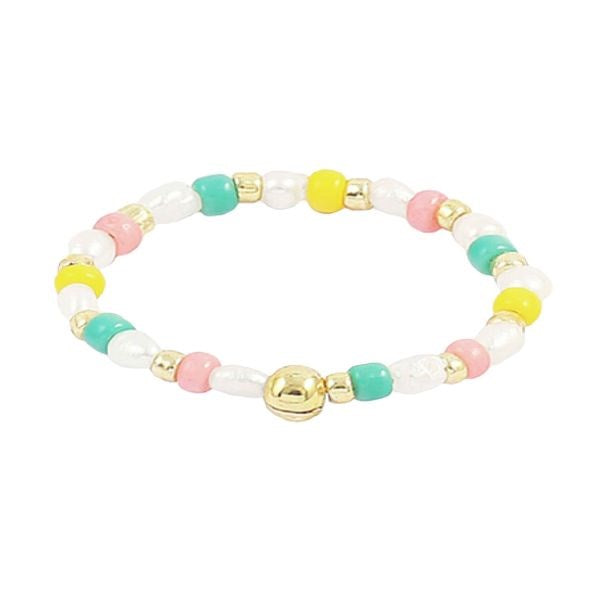 Hultquist - Aurora ring m. perler i forgyldt messing