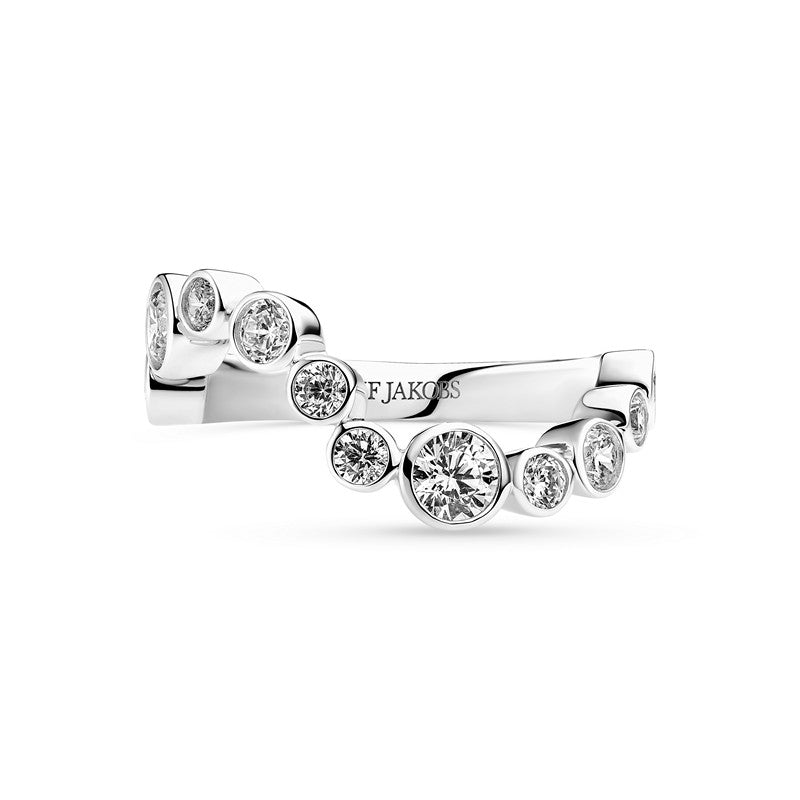 Sif Jakobs Jewellery Sardinien Wave ring i 925 sterlingsølv med hvide zirkonia