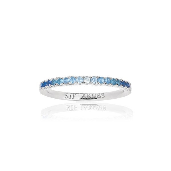 Sif Jakobs Jewellery Ellera ring i sølv med blå zirkoner og smuk ombre-effekt