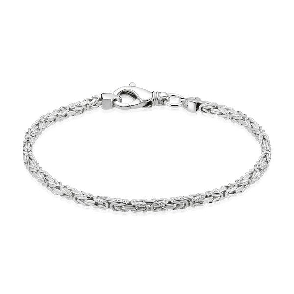BNH kongekæde armbånd i sterlingsølv 925 med karakteristisk firkantet mønster