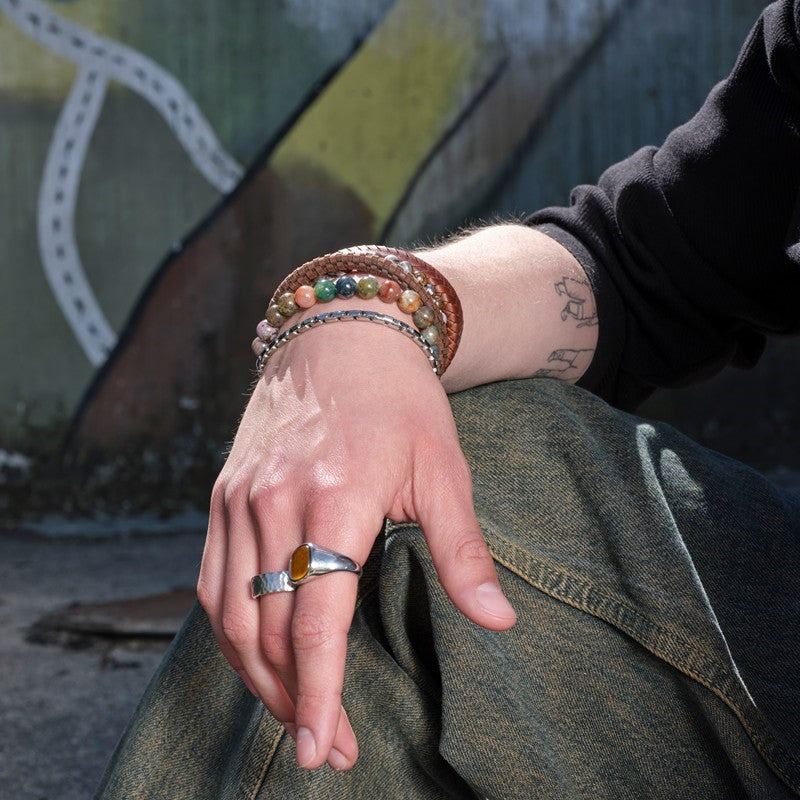 Nordahl Andersen Son of Noa armbånd i rustfrit stål – set fra siden