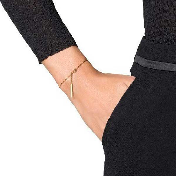 Jane Kønig Anchor Chain armbånd i mat forgyldt sølv – detalje af lås