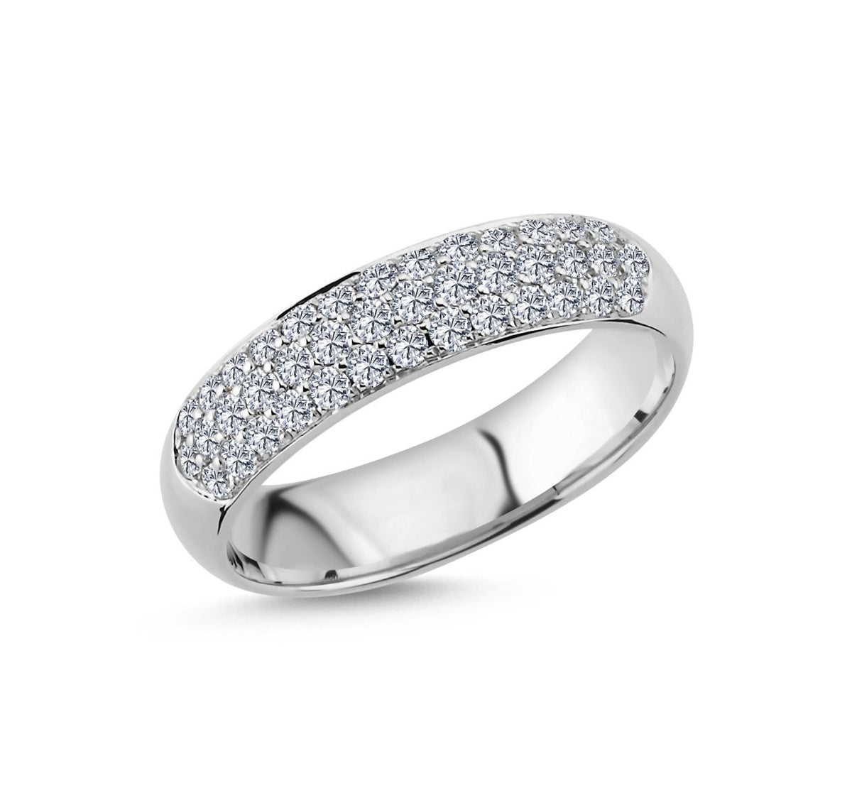 Nuran Beauté diamantring i 14 kt hvidguld med 40 pavé-fattede brillanter, 0,60 ct