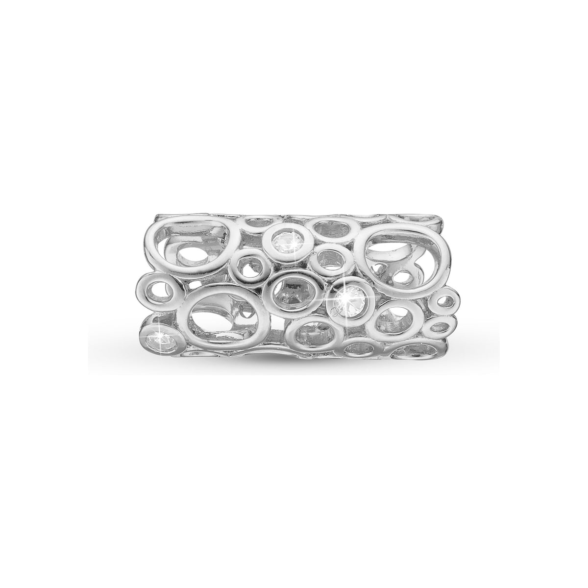 Christina Champagne Love charm i sølv med topas til læderarmbånd