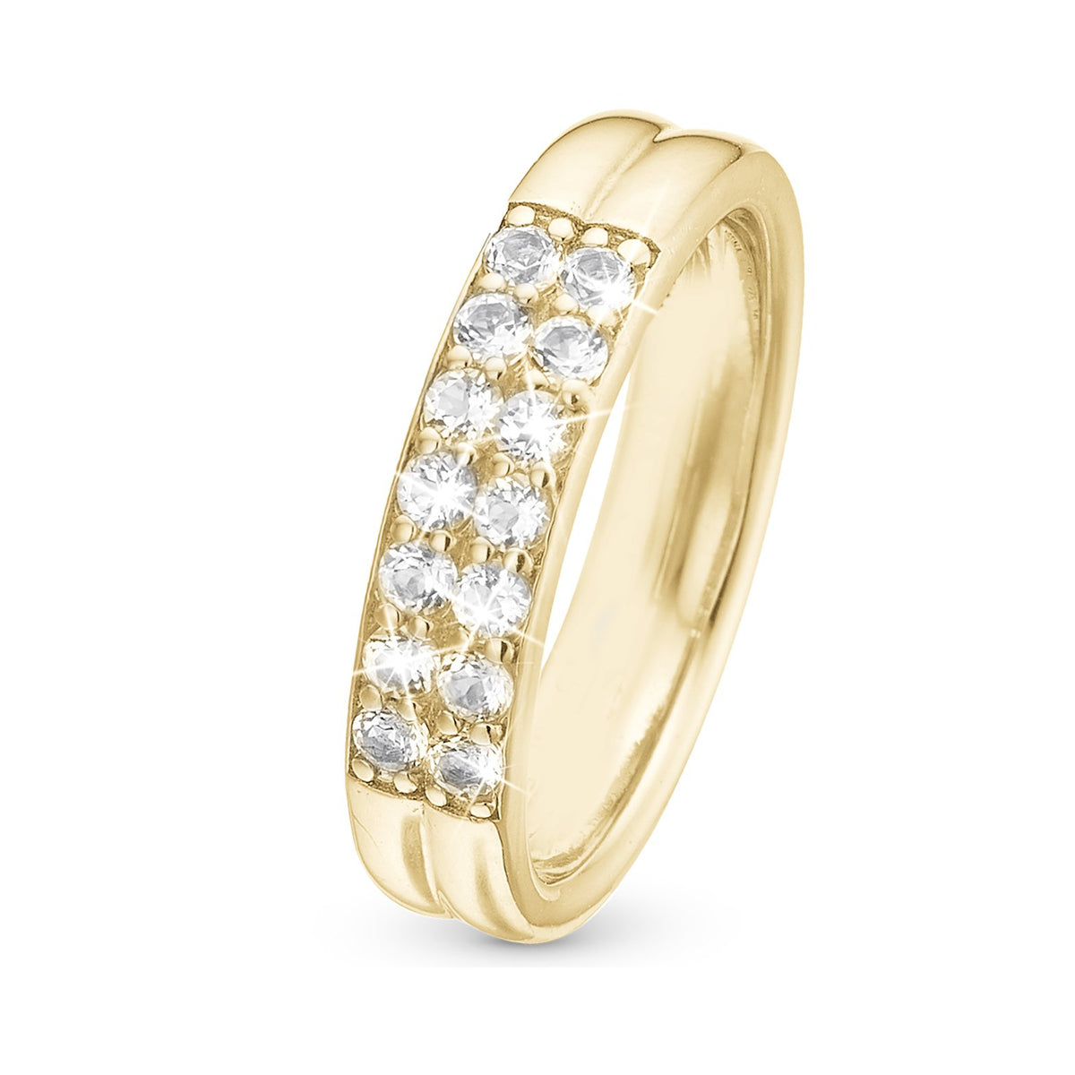 Christina Eternity Sparkle ring i forgyldt sølv med zirkonia