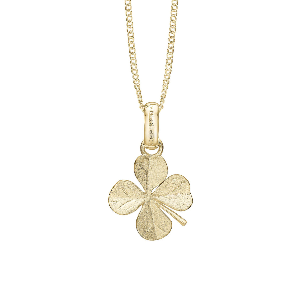 Christina Four Leaf Clover vedhæng i forgyldt sølv