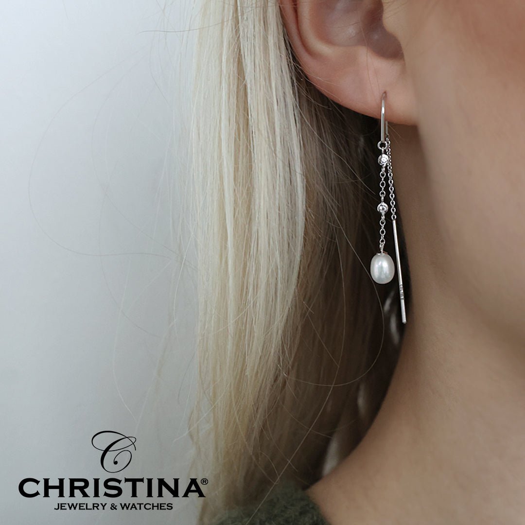 Christina Collect - PEARL DROPS øreringe i sølv – lifestyle