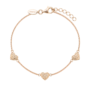Christina Special Heart armbånd i hamret forgyldt sølv
