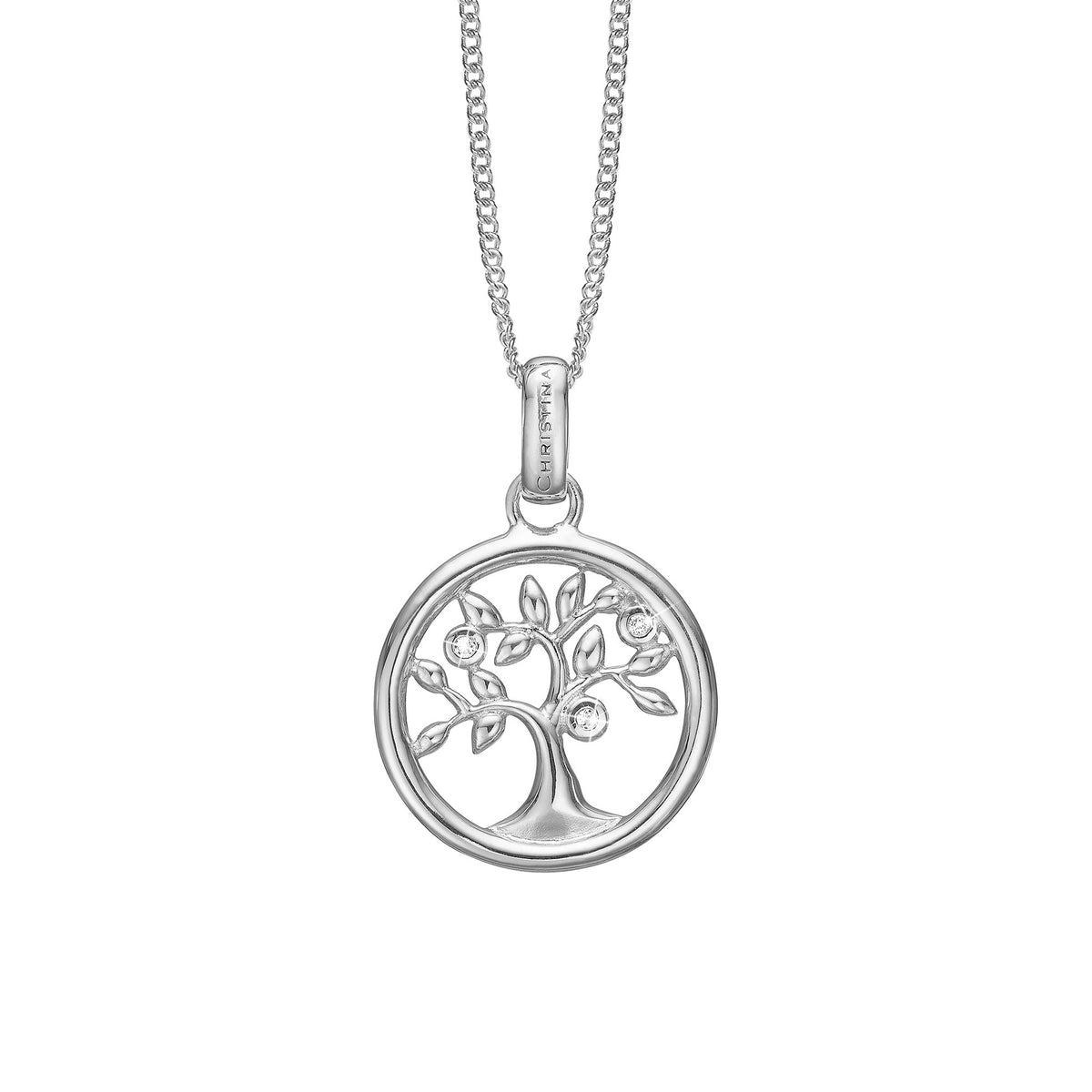 Christina Tree of Life vedhæng i sølv med topas