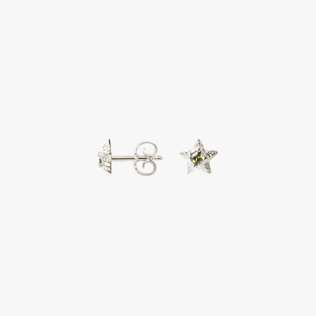 Camille Brinch Sparkly Star Gem Stud Earrings i sølv