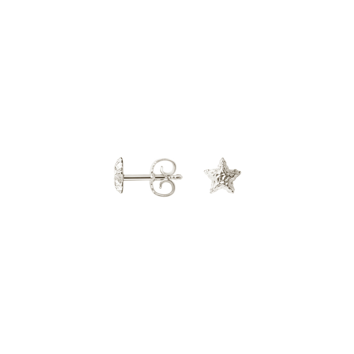 Camille Brinch Sparkly Star Stud Earrings i sølv
