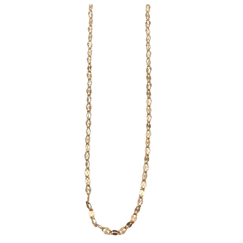 Aqua Dulce Marisol Necklace i forgyldt 925 sterlingsølv med facetterede led der fanger lyset