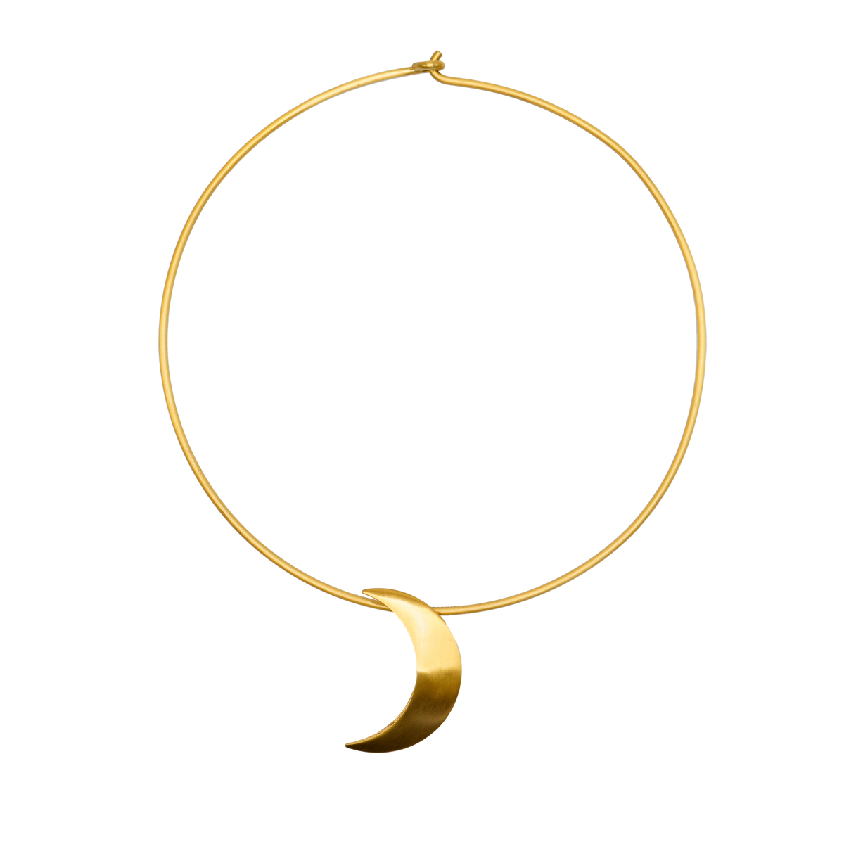 Jane Kønig Half Moon choker i forgyldt stål