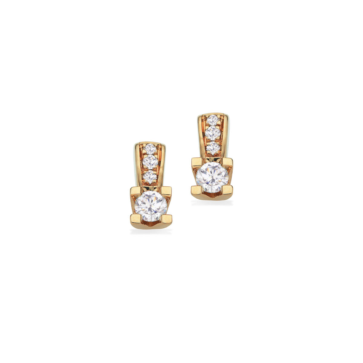 Scrouples Kleopatra Queen Ørestikker i 14 kt. guld 0,13-0,23ct. diamanter