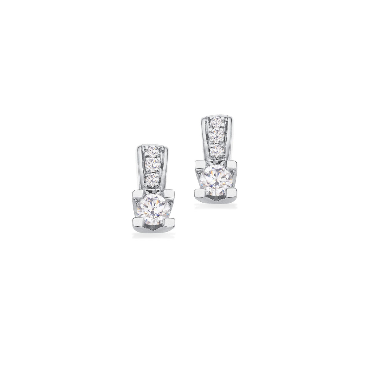 Scrouples Kleopatra Queen Ørestikker i 14 kt. hvidguld 0,13-0,23ct. diamanter