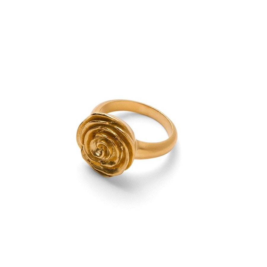 Pernille Corydon Rose ring i forgyldte sølv