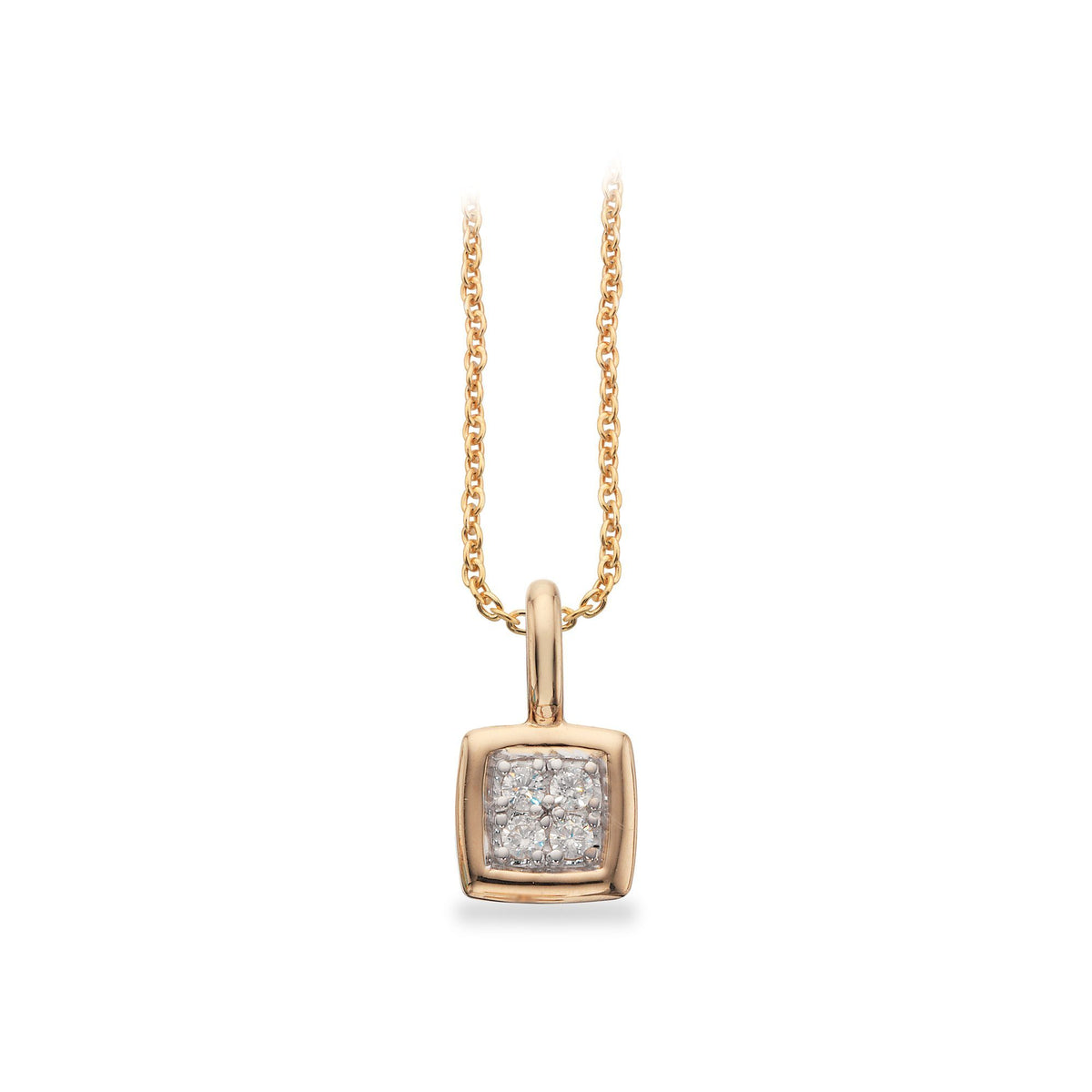 Scrouples 8 kt vedhæng med zirkonia incl kæde