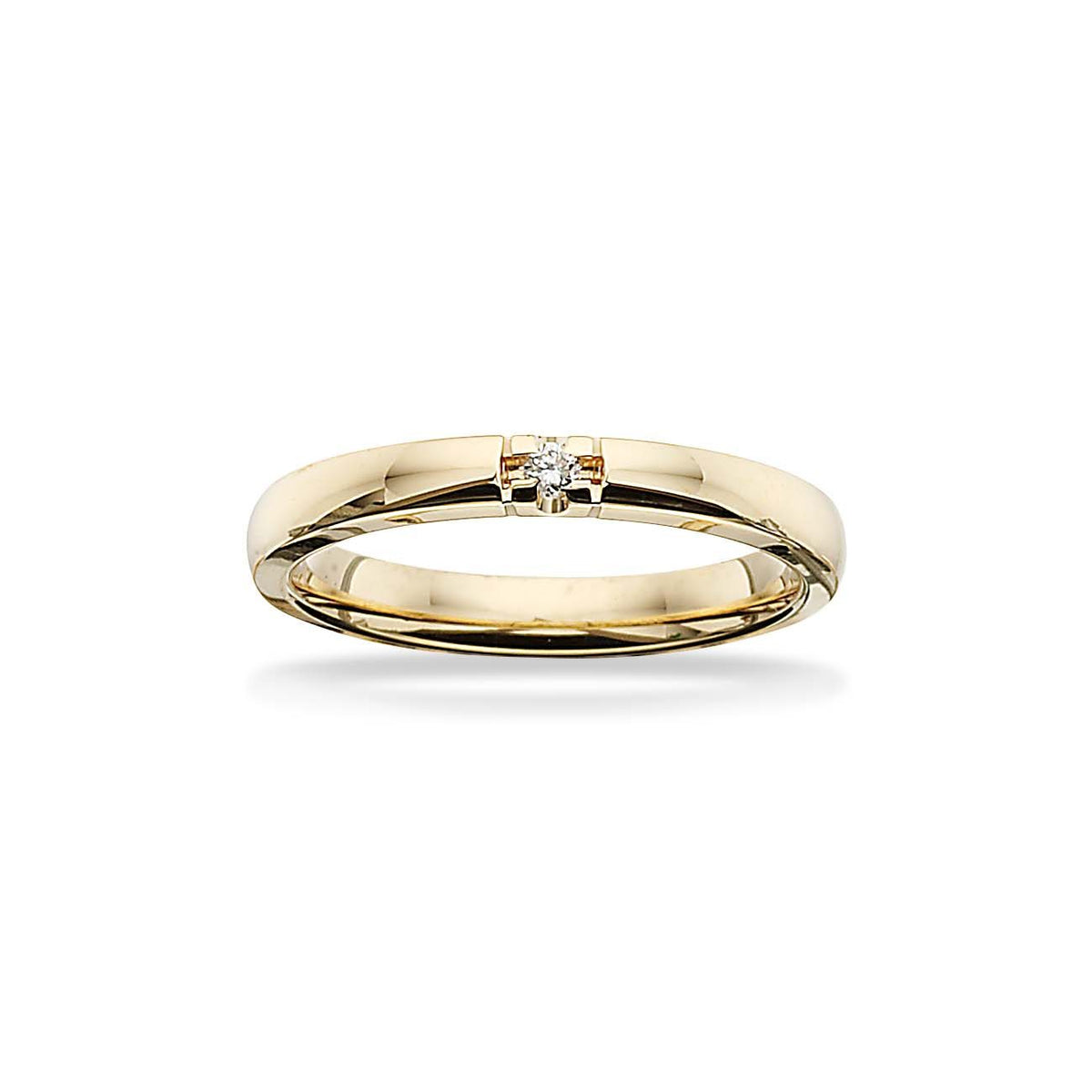 Scrouples Grace Alliancering i 14 kt guld m. 0,03ct. diamant