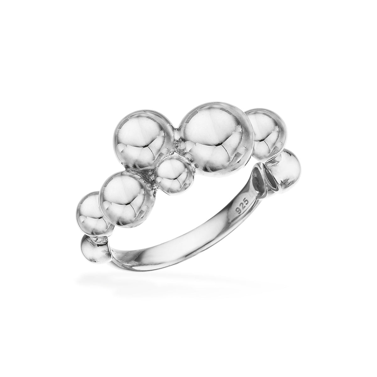 Scrouples Kugle ring i blank sølv