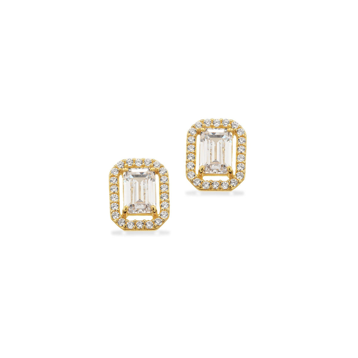 Scrouples Ørering i 8 kt. med baguette zirkonia