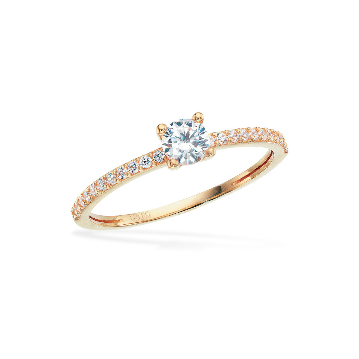 Scrouples Ring i 8 kt. guld med flere zirkonia