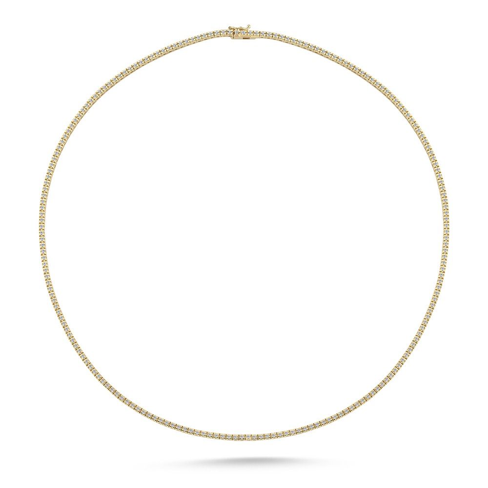 NURAN Tennis Collier 14 kt guld med diamanter 